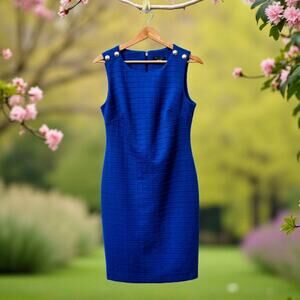 Tommy Hilfiger Sleeveless Blue Sheath Dress 4